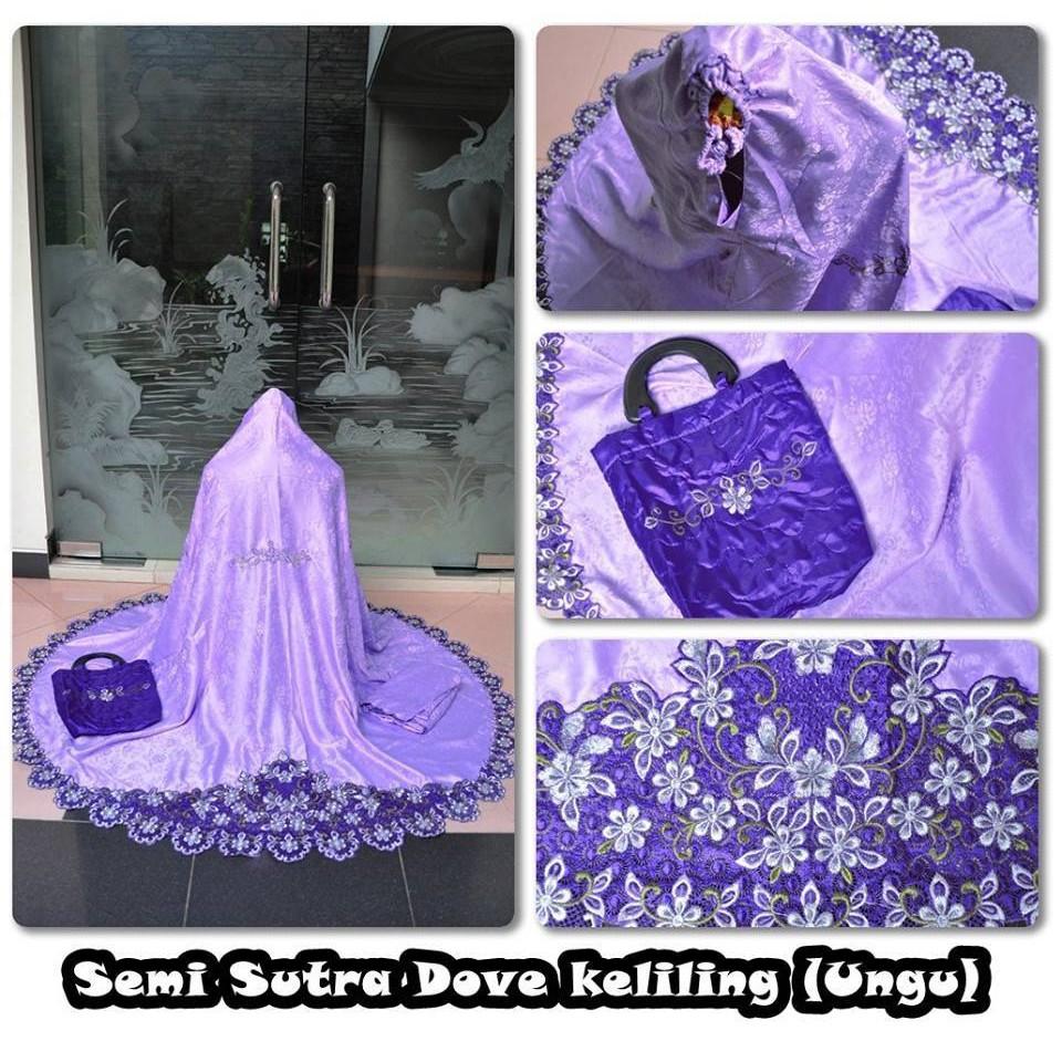 JUAL MUKENA TERMURAH /JUAL MUKENA TERLARIS MUKENA SEMI SUTRA DOVE KELILING ABU