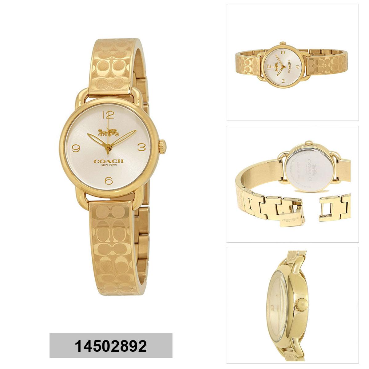 Coach Coach Delancey Gold Stainless-Steel Case Stainless-Steel Bracelet Ladies NWT + Warranty 14502892