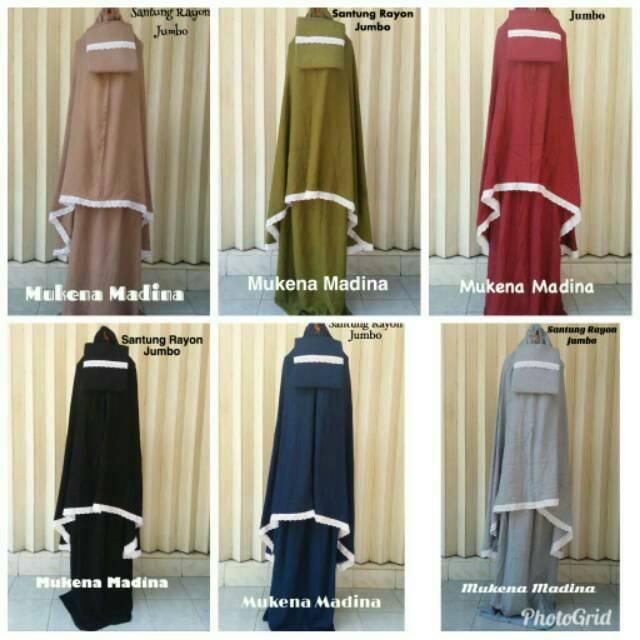Mukenah Dewasa Polos Renda (Coklat Muda)