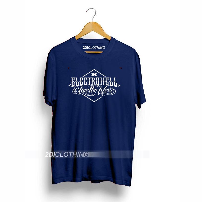 Kaos Electrohell - Tshirt Electrohell - Navy
