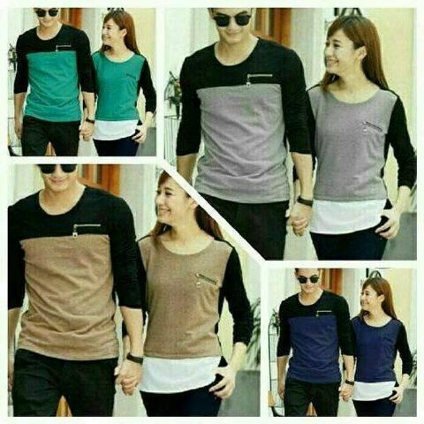 Baju murah new ziper couple