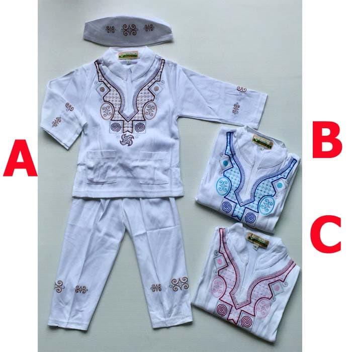 Baju Koko Bayi Putih Baju Muslim Bayi Laki Trend Azka