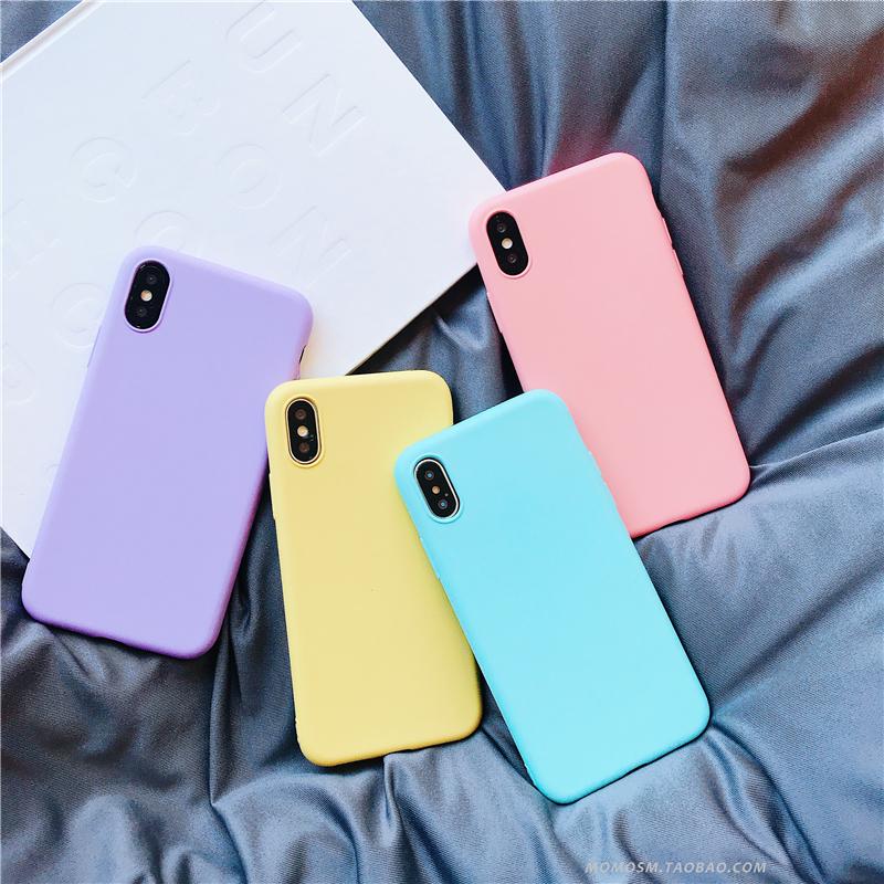 Gaya Korea Casing HP Sederhana Permen Casing Iphone7/8 PLUS Lulur Bungkus Penuh