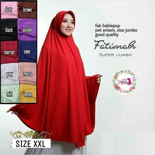 BEST KHIMAR JUMBO PET ANTEM 125X125 WOLFIS/BERGO INSTAN/BEST SELLER/BERGO SYARI POLOS/JILBAB INSTAN (PEACH/SALEM XXL)