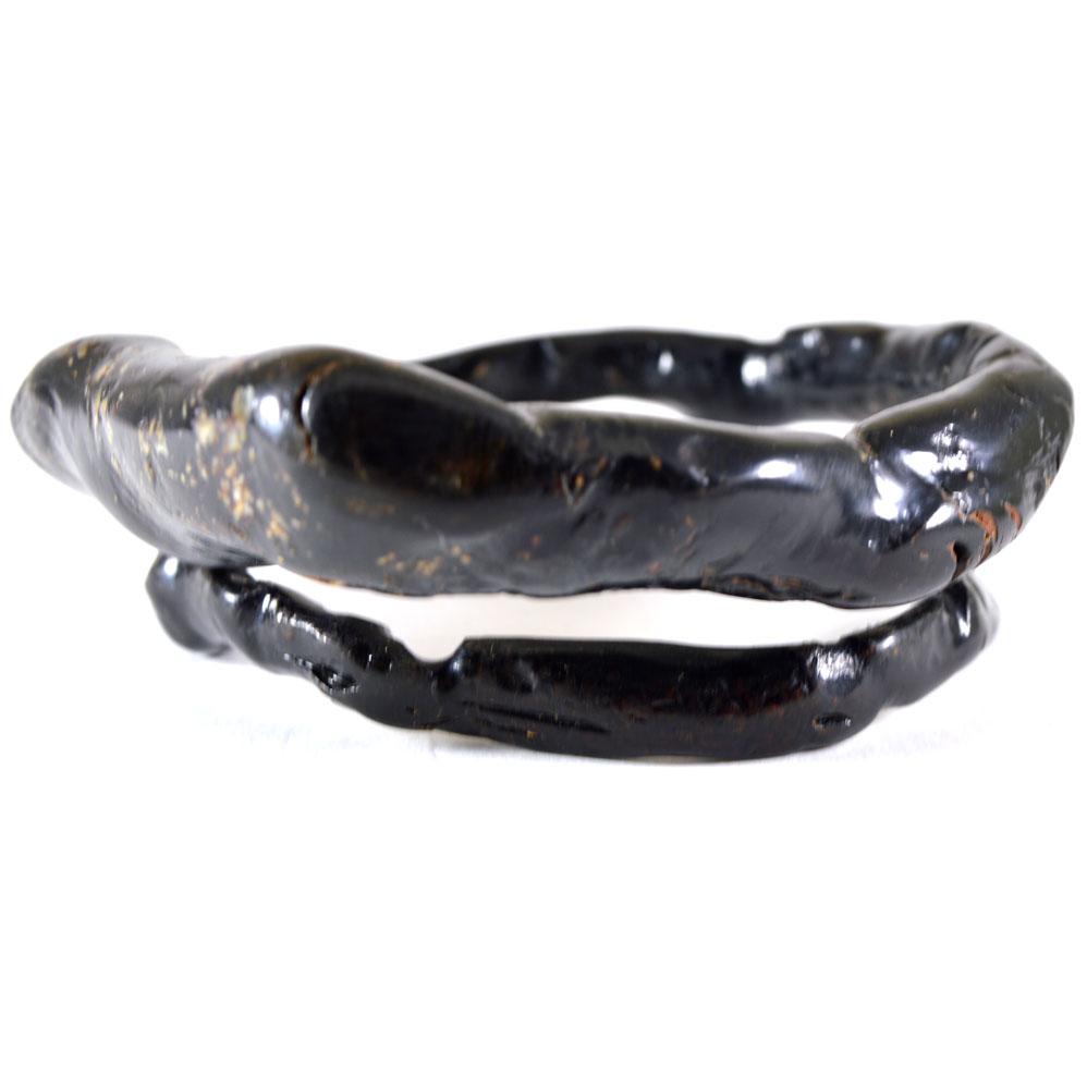 ICBEADS Gelang Bangle Akar bahar Asli - Hitam
