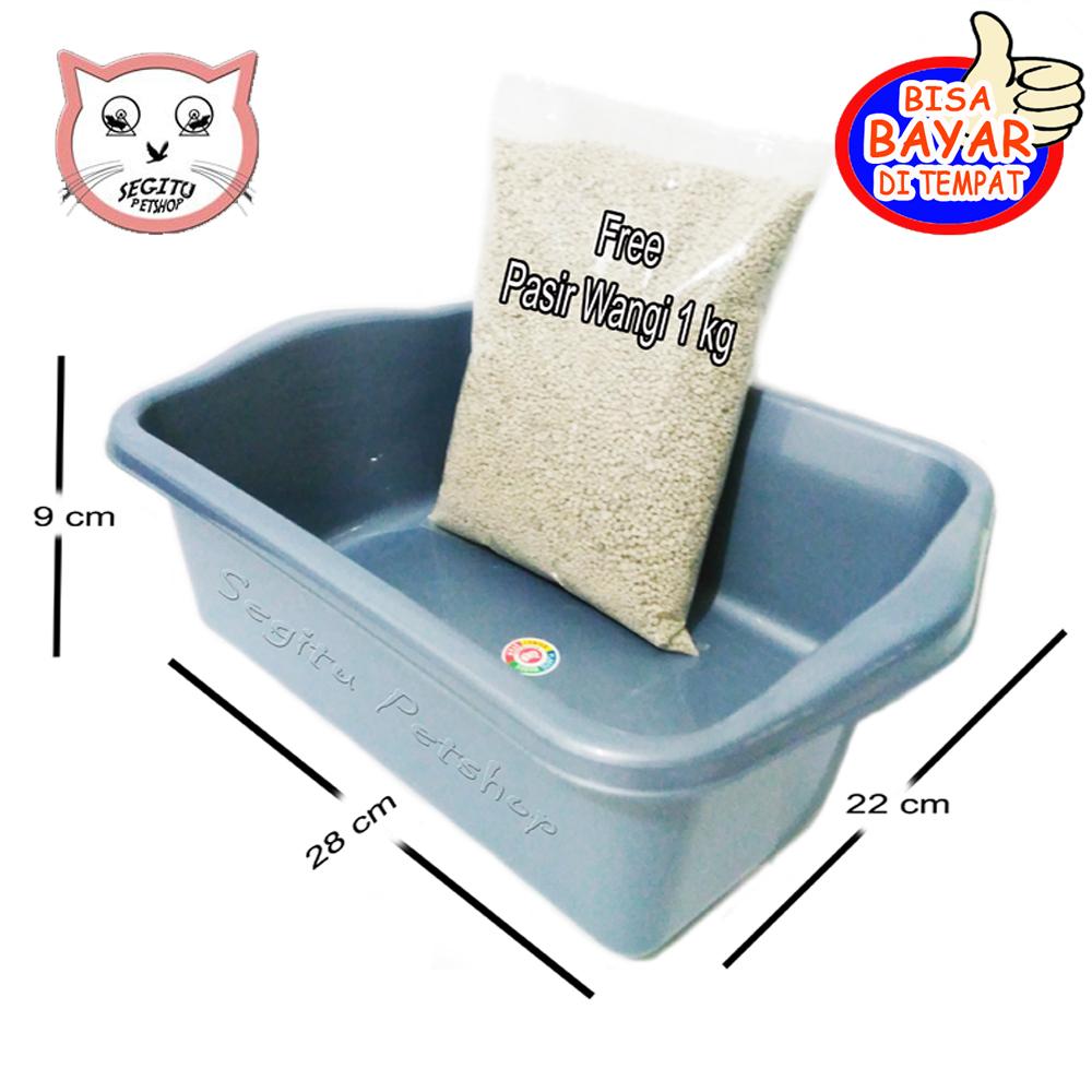 Bak Pasir Kucing Kecil Tempat Pup Toilet Litter Box - Size S
