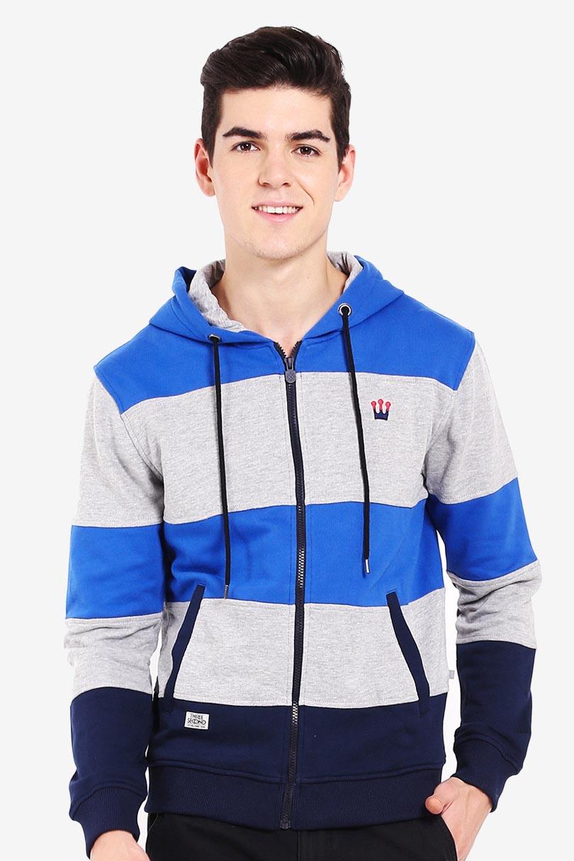 3 Second Men Jacket Blue Fashion Pakaian Jaket & Mantel Pria Jaket Bomber Pria
