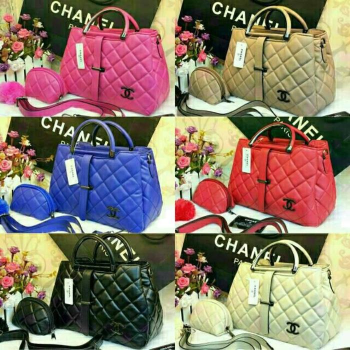 Tas Tas Selempang Branded Wanita Cantik Berkelas TAS BATAM TAS IMPORT TAS FASION TAS WANITA CHANEL LIDAH SET SUPER
