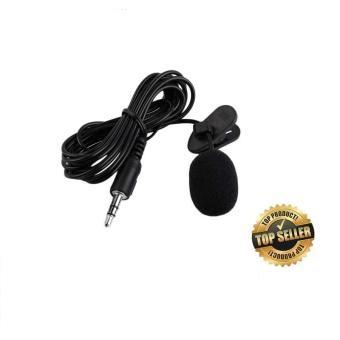 Alat Perekam Suara Mic Mikrofon Klip Penjepit jepit Untuk HP Android/Komputer PC Jack 3.5mm - Hitam Microphone Gadget HP Smarphone Laptop PC Suara Jermih Mic Internal Free 3.5mm Dual Audio Splitter