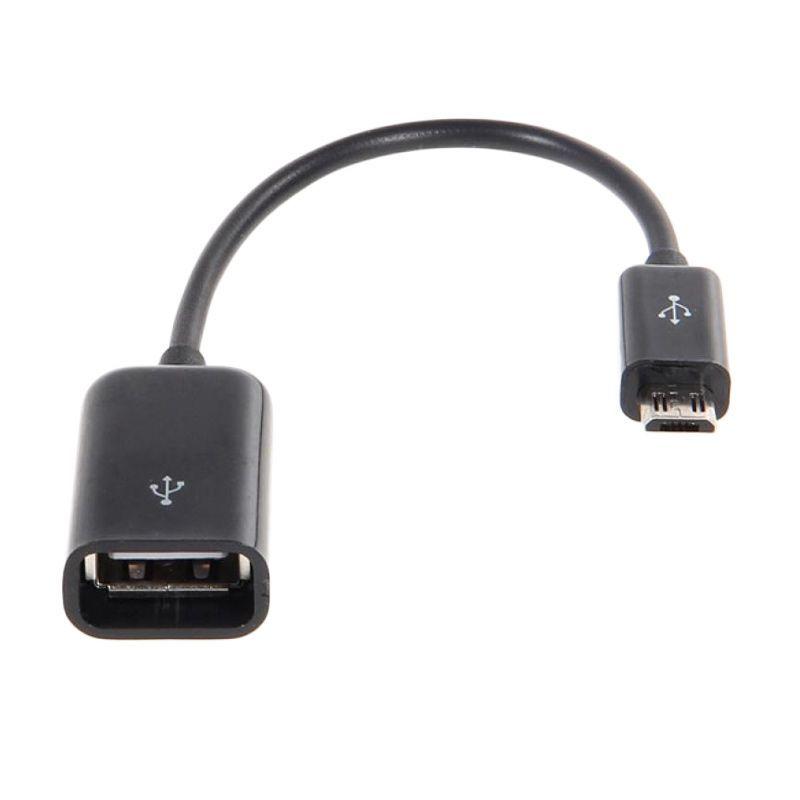 OTG Cable Connect Kit for Smartphone Samsung/Oppo/Vivo/Xiaomi - Hitam