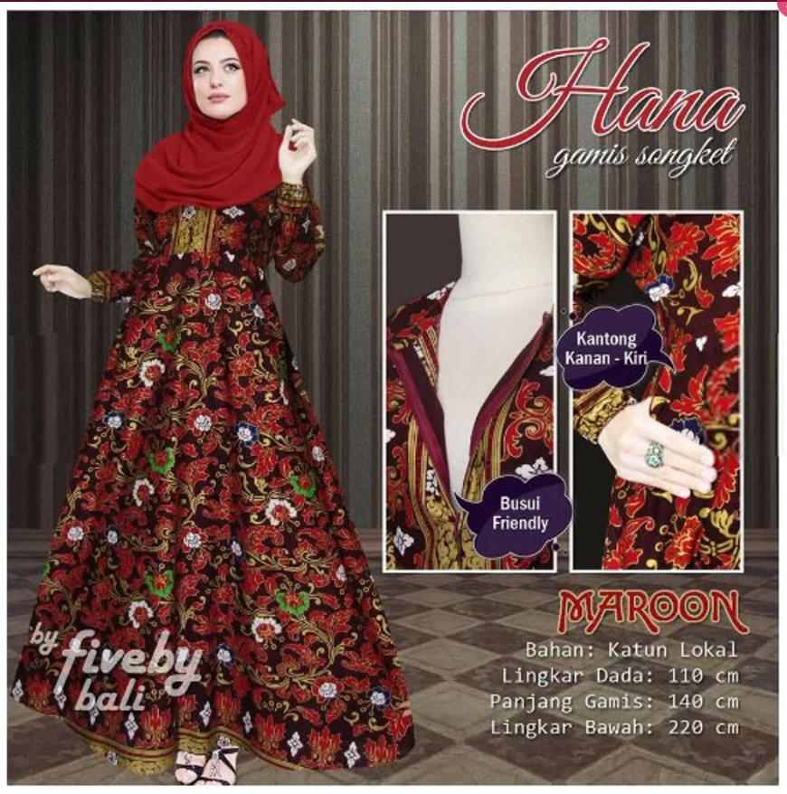 Gamis Bali Songket Hana - Dress Panjang - Motif Batik - 0003