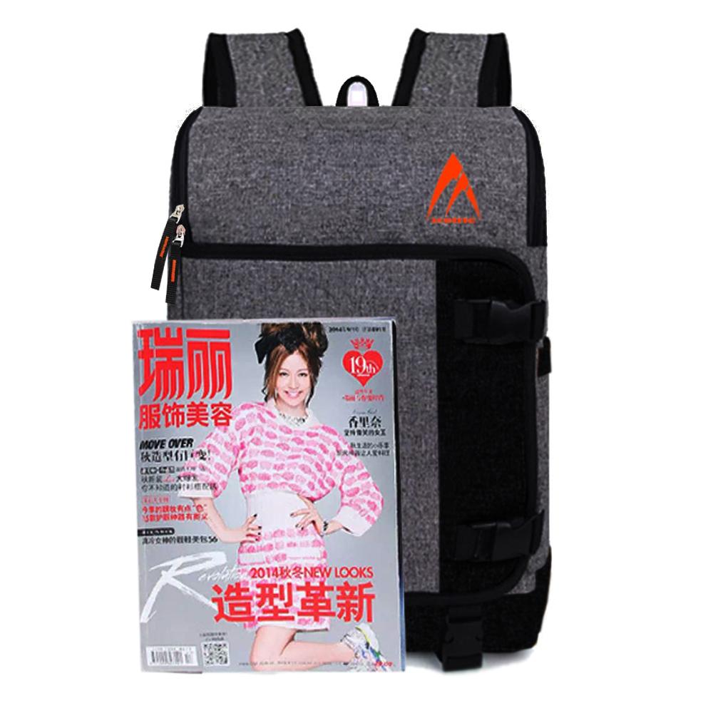 Backpack Metric M-34685 Tali Samping Tas Laptop Tas Kerja Tas Sekolah Tas Ransel Pria Tas Wanita Tas Outdoor Backpack Men Tas Korea Tas Model Baru - Grey + Raincover