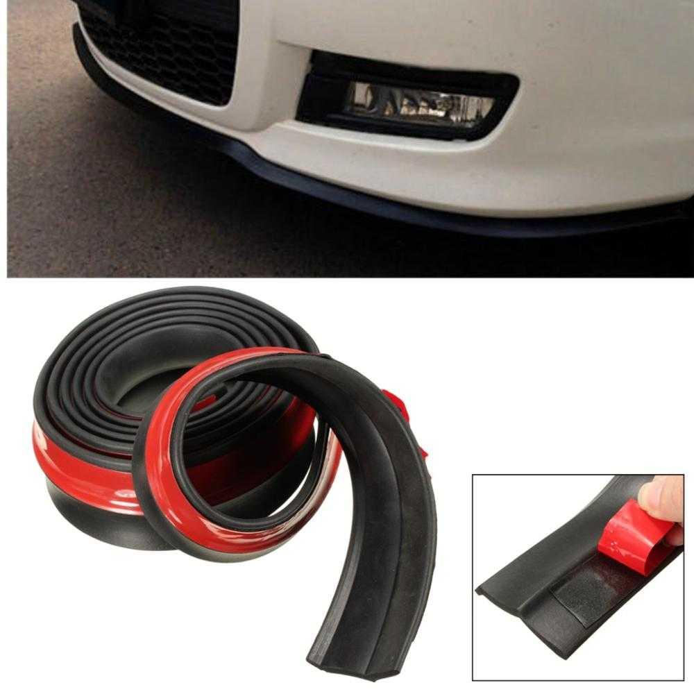 Eigia Pelindung Pengaman Karet Bemper Depan Mobil Kokoh Bumper Cover Tahan Benturan Safety Your Car Protector Rubber Material Empuk Aman Aksesoris Eksterior Mobil Mulus Body Car Accessories Tahan Lama Fit Any Place s8472 - Black