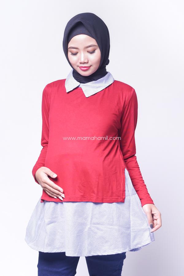 Mama Hamil Baju Hamil Menyusui Kerja Katun Salur Korea Style / Baju Hamil Untuk Kerja / Baju Hamil Muslim / Baju Hamil Seksi Baju Hamil Gamis / Baju Hamil Kerja Modis / Baju Hamil batik / Baju Hamil Menyusui
