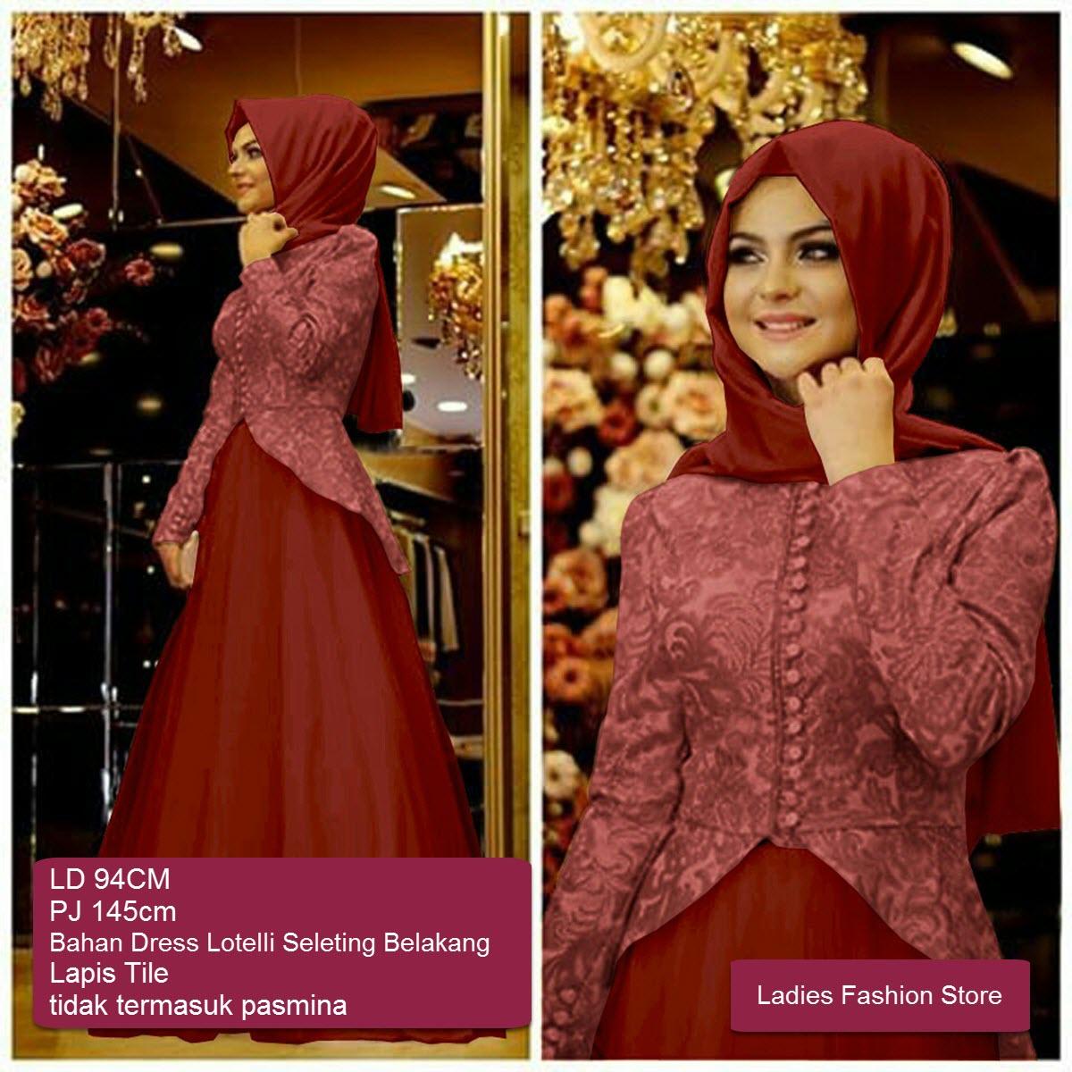 LF Dress Muslimah Panjang / Terusan Gamis Lebaran Terbaru 2018 / Setelan Gamis Wanita Murah dan Bagus / Gamis Syari Syar'i / Baju Muslim Murah / Dress Pesta Pernikahan / Pakaian Muslim Terkini / Hijab Wanita Model Baru / Gamis Cantik (lemasa) SS MARUN