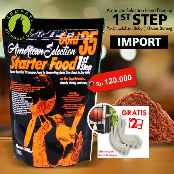 Starter Food 1 St Step American Selection Pakan Burung Murai