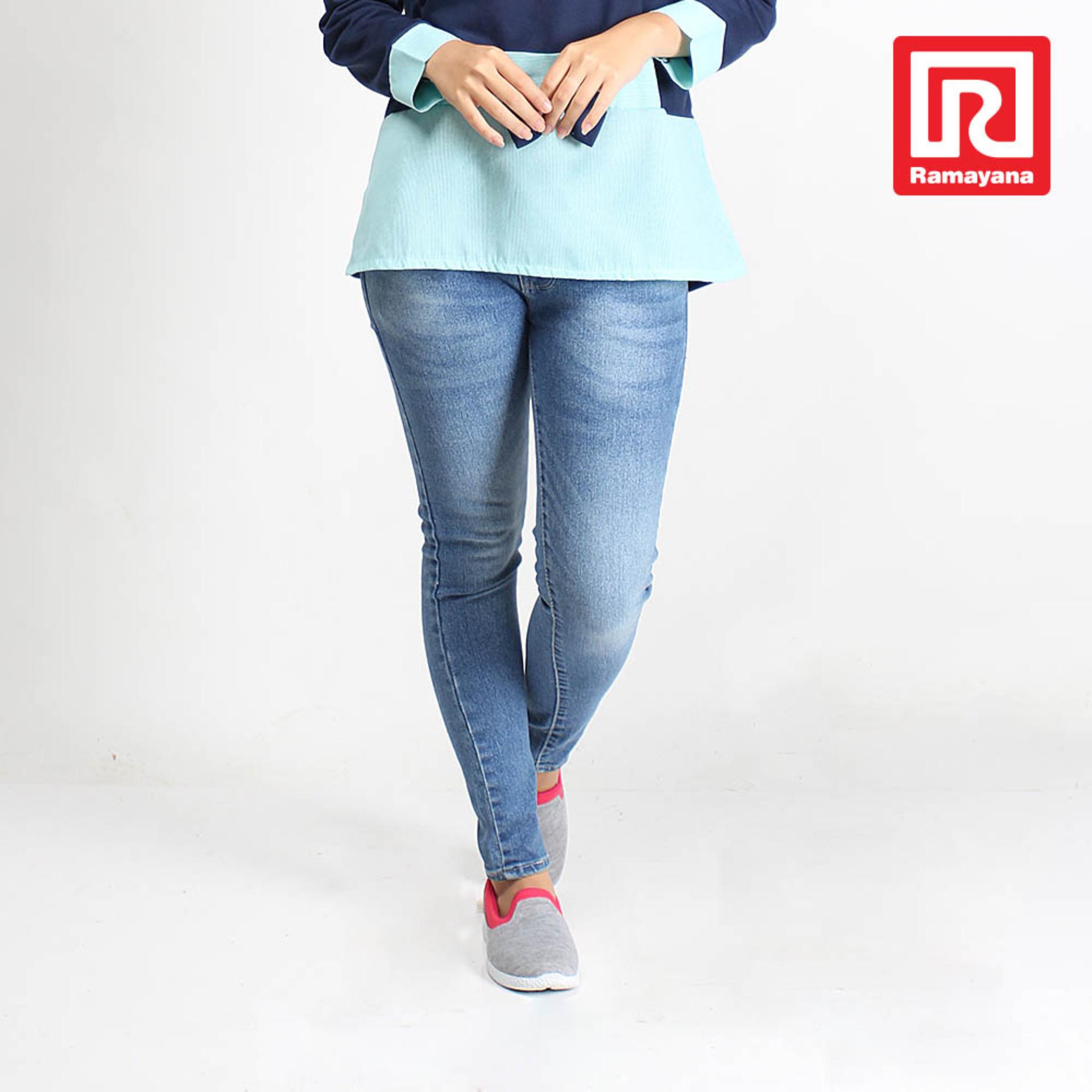 Ramayana - JJ Jeans - Celana Jeans Panjang Wanita Regular Skinny Ice Blue - JJ Jeans (00000492)