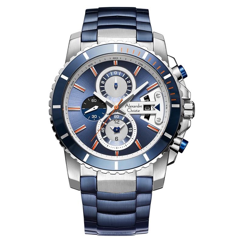 Alexandre Christie ACF-6455-MCBTUBU Jam Tangan Pria Stainless Steel Bracelet