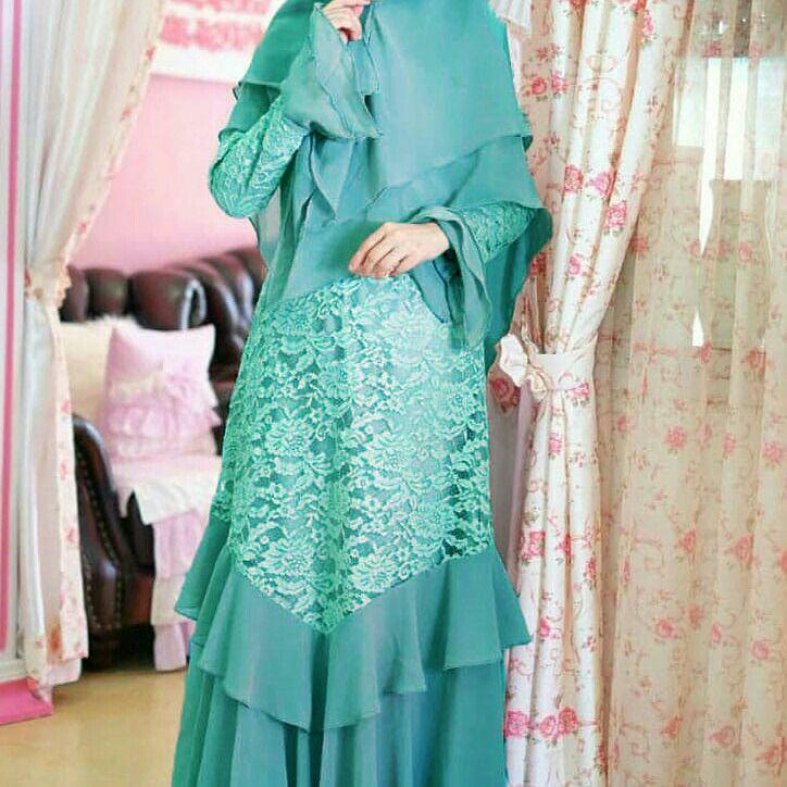 Nurulcollection-Baju gaun dress murah/gamis syari brokat/gamis pesta terbaru/gamis terlaris