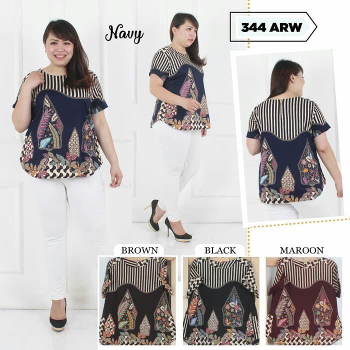 JUMBO BATIK 373 ARW BLOUSE BIGSIZE MATERIAL KATUN STRETCH FIT TO XXL
