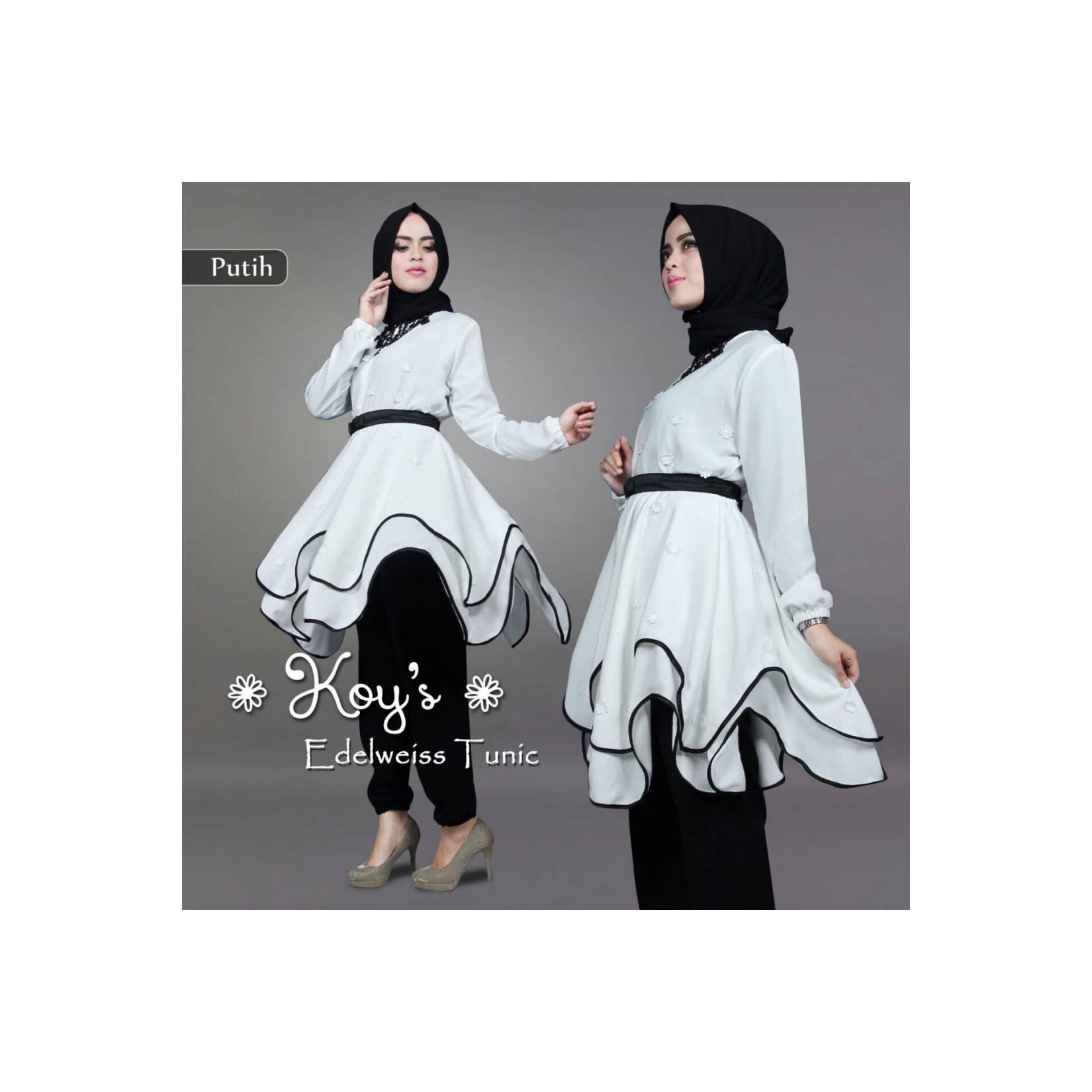 EDELWEIS SET TUNIK CELANA PASHMINA BELT BY KOY'S