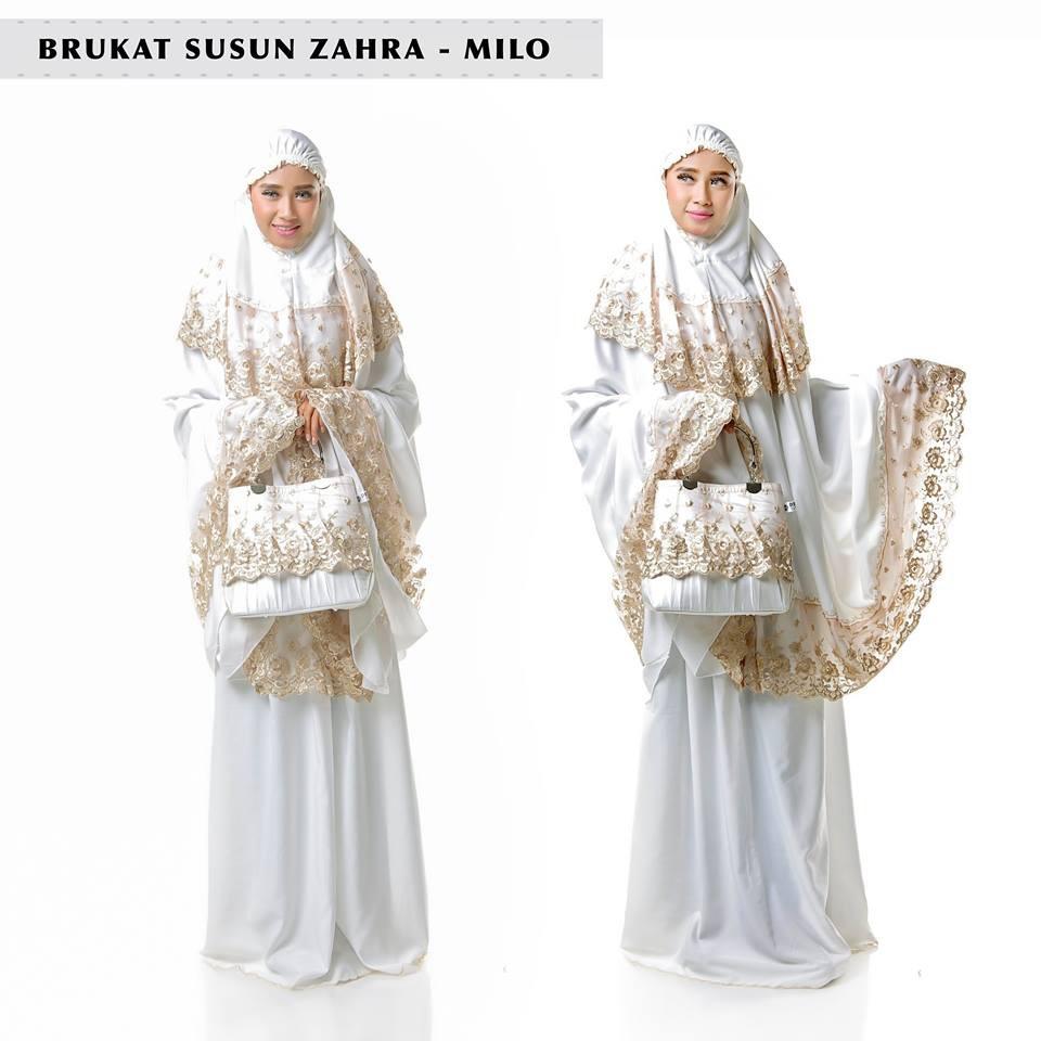 MUKENA TELEKUNG RUKUH DEWASA KADO HANTARAN NIKAH BORDIR BRUKAT ZAHRA (SALEM)