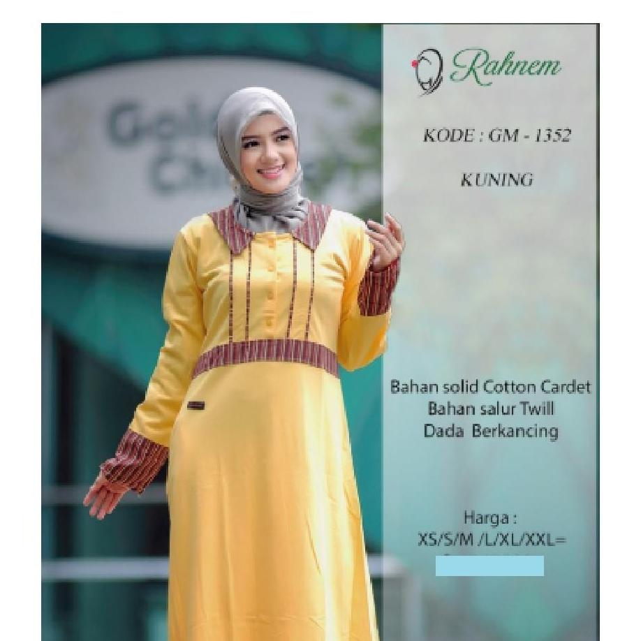 TERLARIS GAMIS RAHNEM / GM - 1352 / DRESS MUSLIM / BAJU WANITA