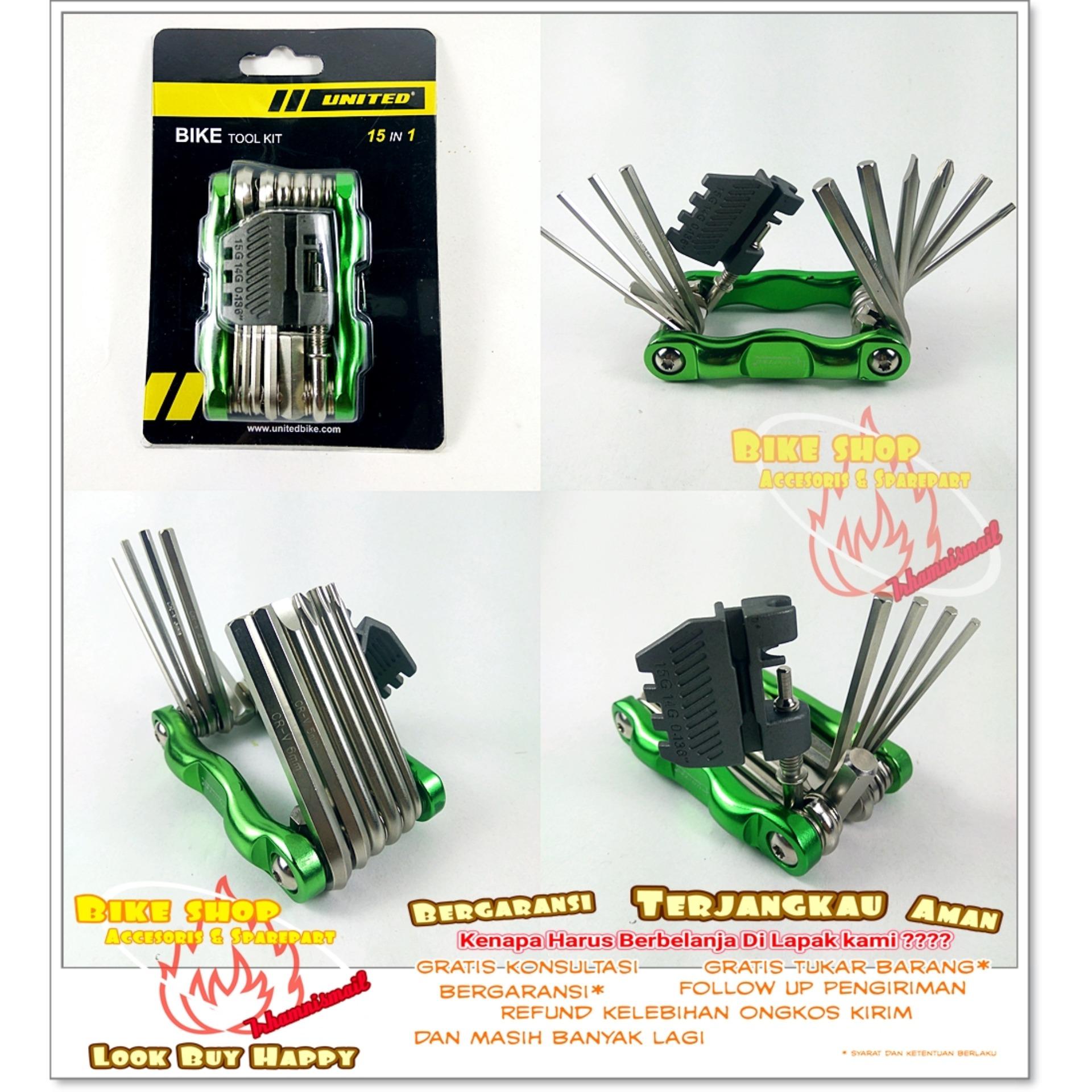 Kunci Lipat Sepeda Tool Kit United 15 In 1