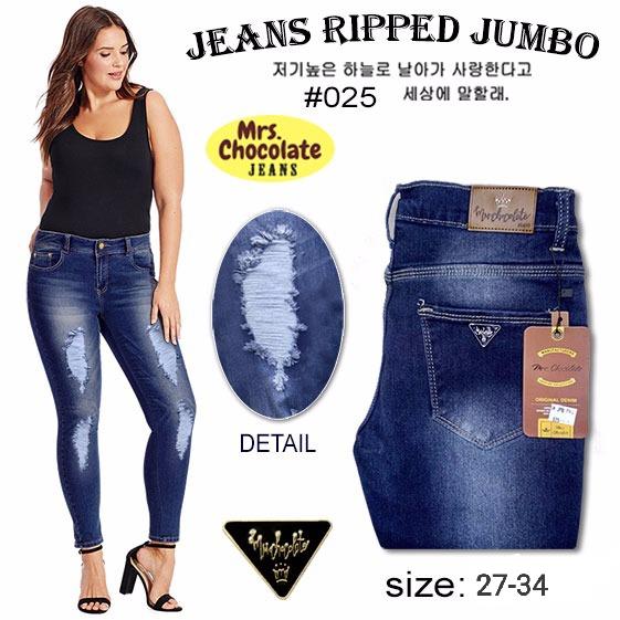 Celana Jeans Wanita Sobek Donker