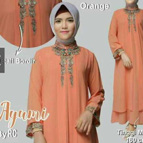 Kaftan Gamis AYUMI / PARTY DRESS KONDANGAN / LONG CAPE/ BAJU LEBARAN / BAJU PESTA