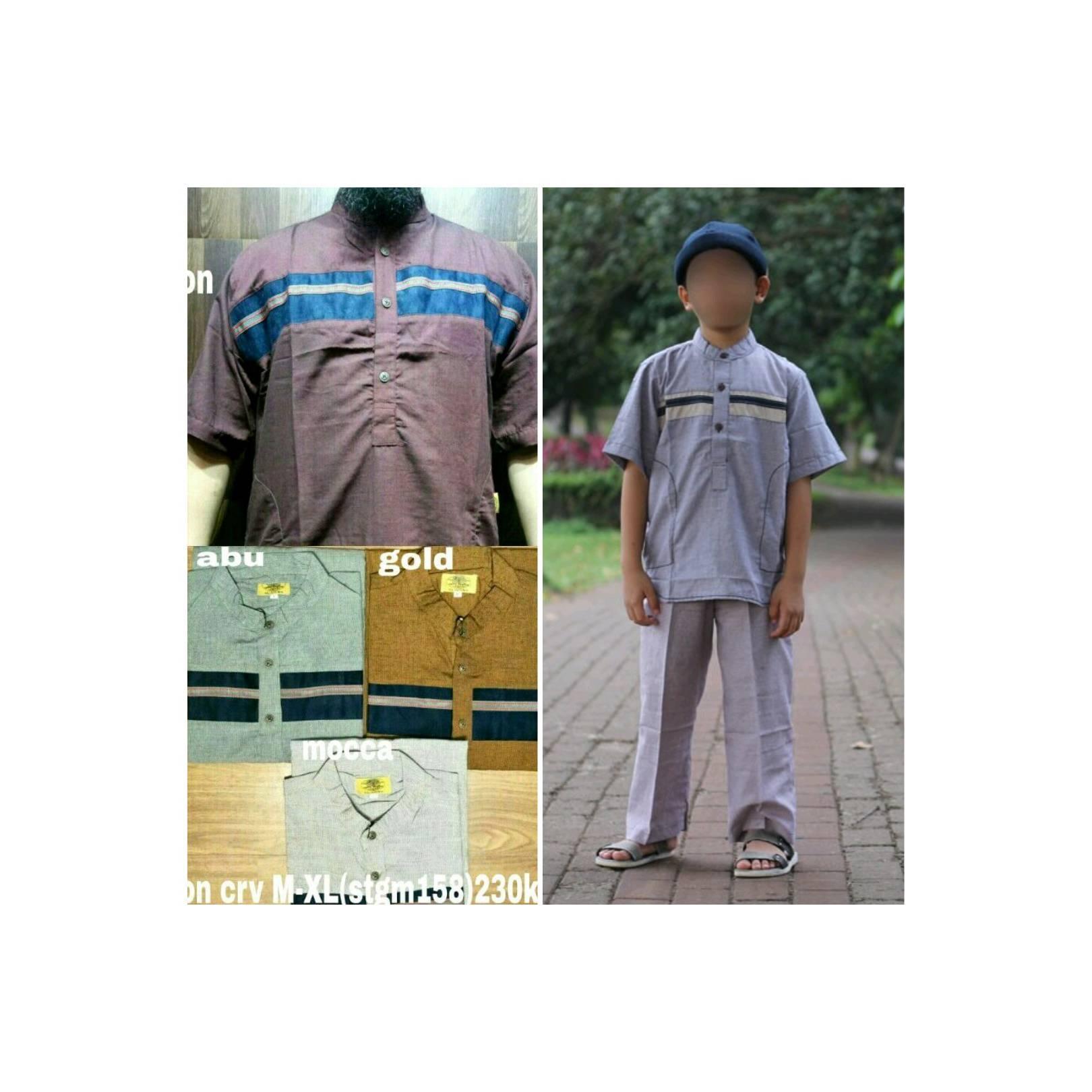 Baju Muslim Couple anak Bapak pasangan Al Amwa Gamis Koko kurta Dll