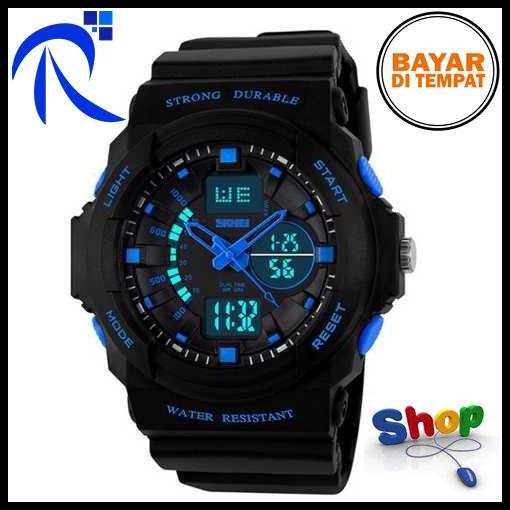 SKMEI Jam Tangan Anak - AD1061 - Black / Hitam / Blue / Biru / Orange / Oranye / Oren / Gold / Emas / Green / Hijau Jam Tangan Child Anak Anak Cowok Cowo Stylish Trendy Sporty Anti Air Waterproof Berkualitas ORIGINAL FREE ONGKIR