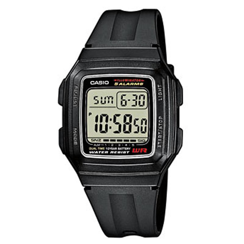casio collection digital black rubber strap