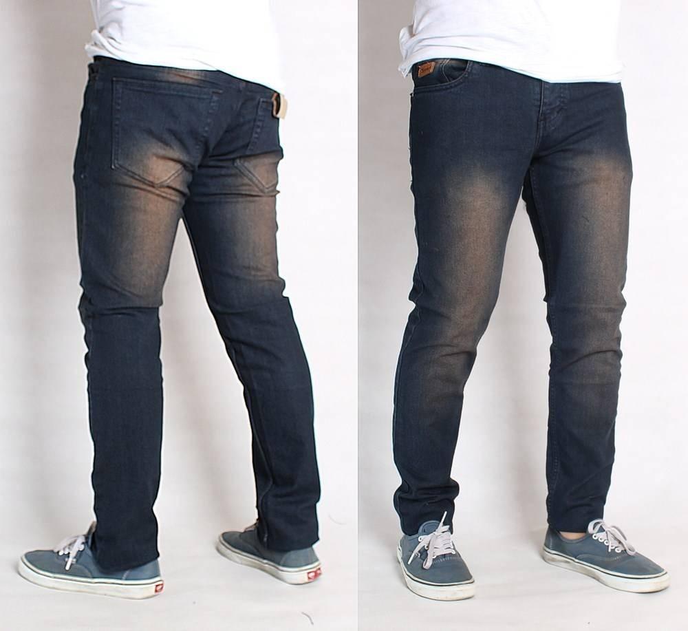 Celana jeans pria / skinny fit / slimfit / pensil (biru navy)