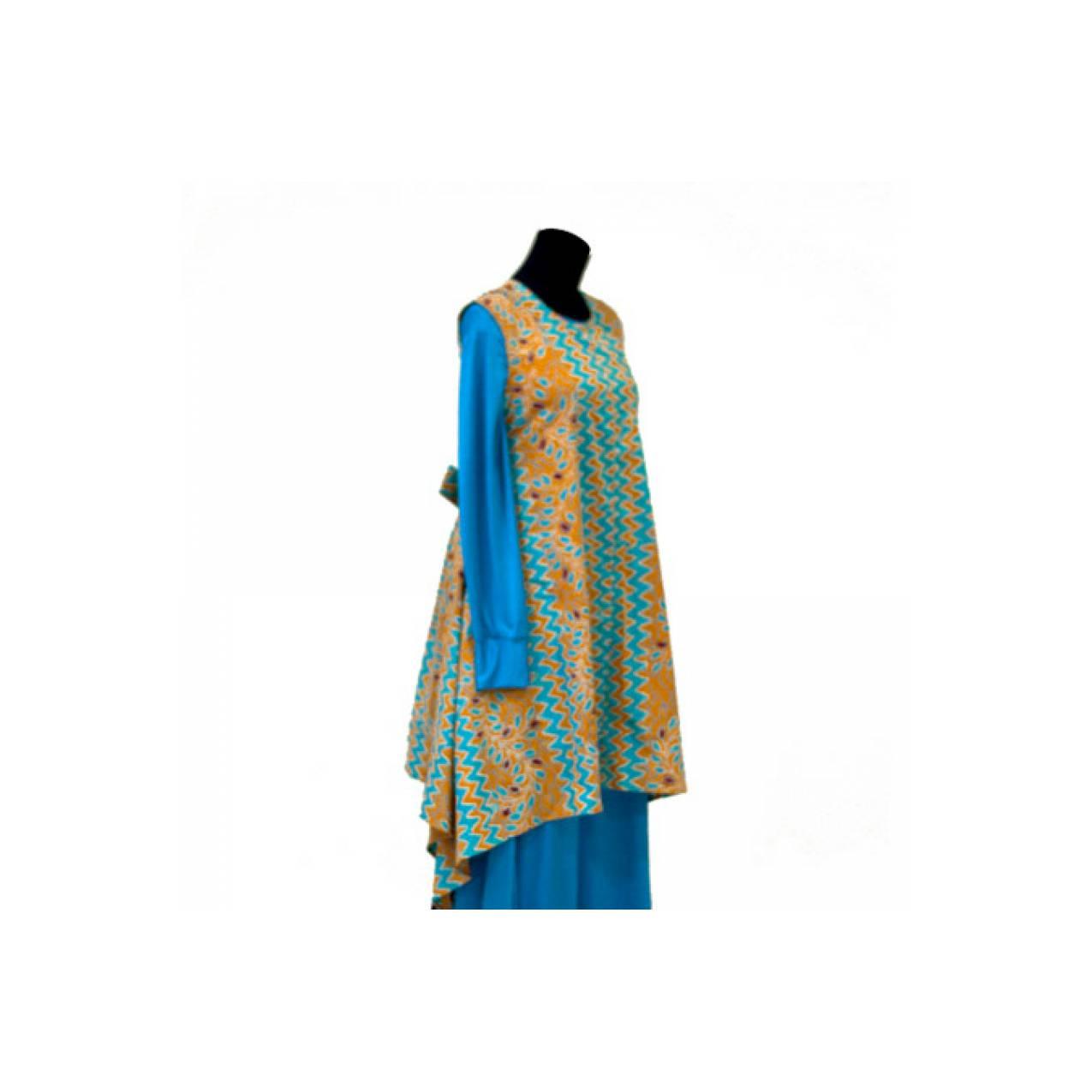 Gamis batik kombinasi