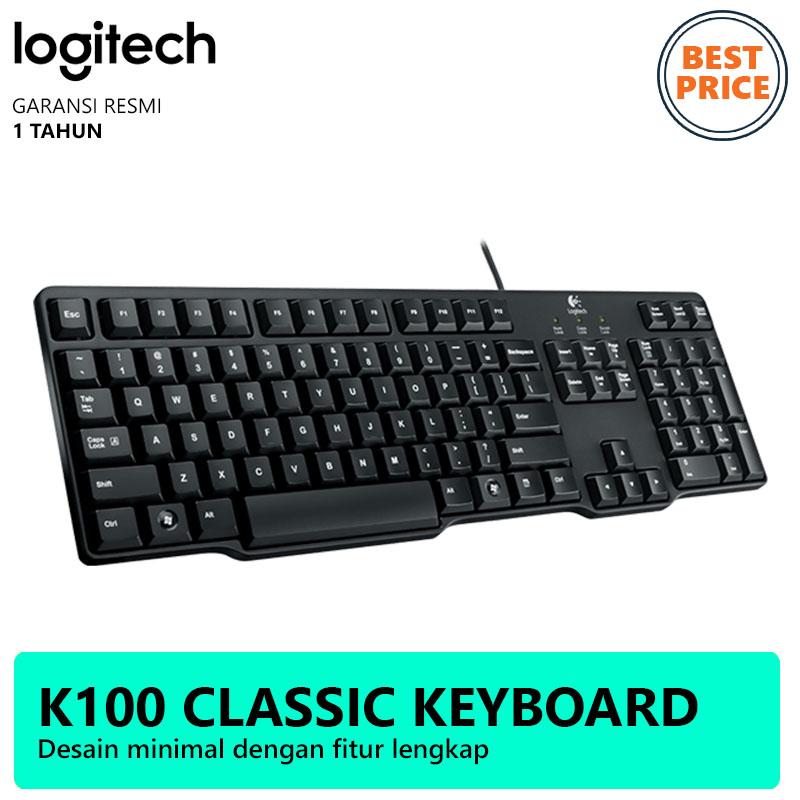 Logitech Classic Keyboard K100 - Hitam
