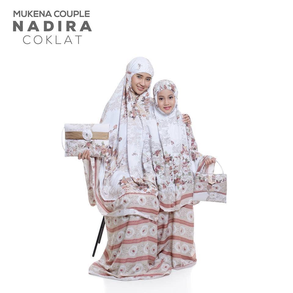 viza - MUKENA COUPLE BALI NADIRA TAS PESTA COKLAT (IBU ANAK)baju muslim wanita / baju muslimah / baju muslim wamita terbaru / baju muslim murah TERBARU!!