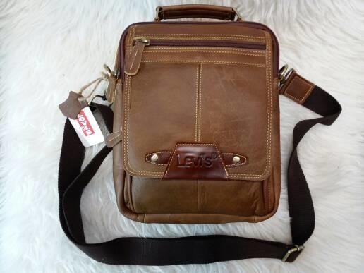 tas pria dan wanita/tas selempang/tas santai/tas kulit asli LEVIS
