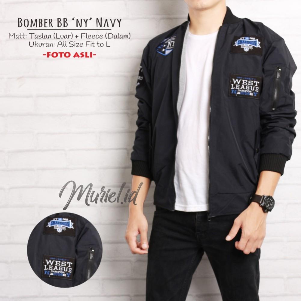 BOMBER BB NY NAVY || JAKET BOMBER BOLAK BALIK KONVEKSI GROSIR ECER TERBARU ABDG
