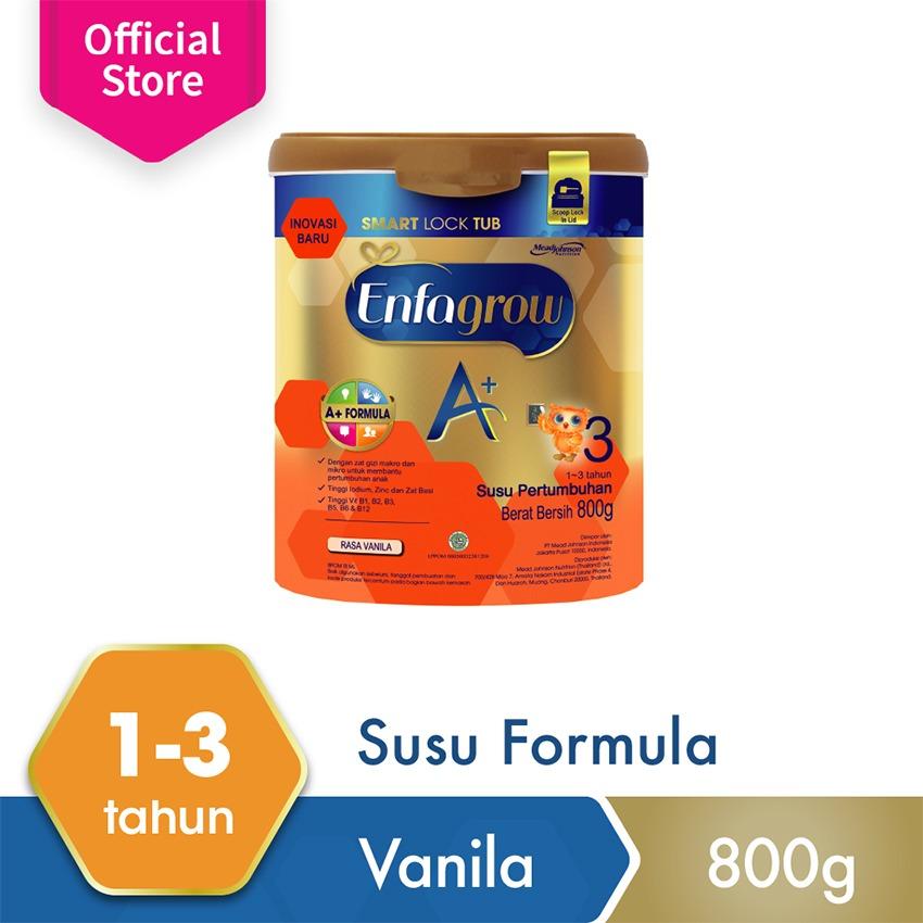 Enfagrow A+ 3 Susu Formula Smart Lock Tub - Vanila - 800 gr