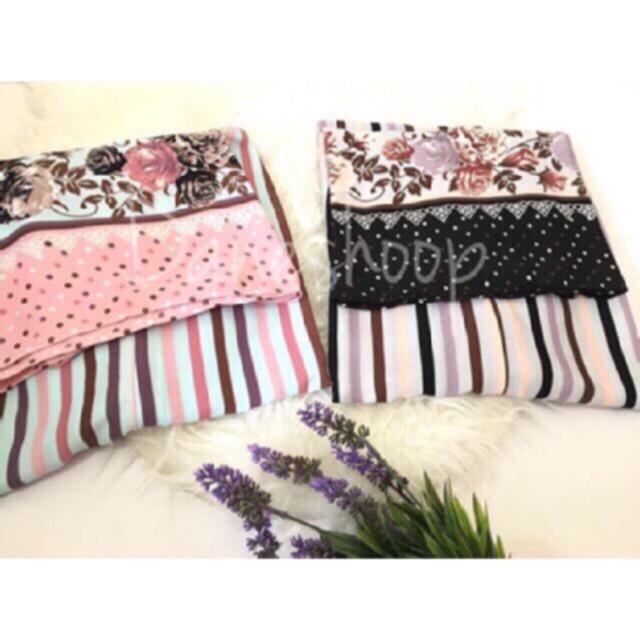 gamis/ gamis motif/ gamis syar'i/ gamis monalisa/ gamis Motif lyra virna strip/ gamis murah (Black)
