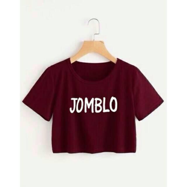 JOMBLO CROP TEE / ATASAN WANITA / FIT TO L / BAJU MURAH / TUMBLR / KAOS / MODEL BARU / FASHION