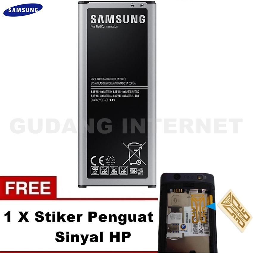 Samsung Baterai Galaxy Note 4 SM-N910 3220mAh Original + FREE Stiker Penguat Sinyal HP