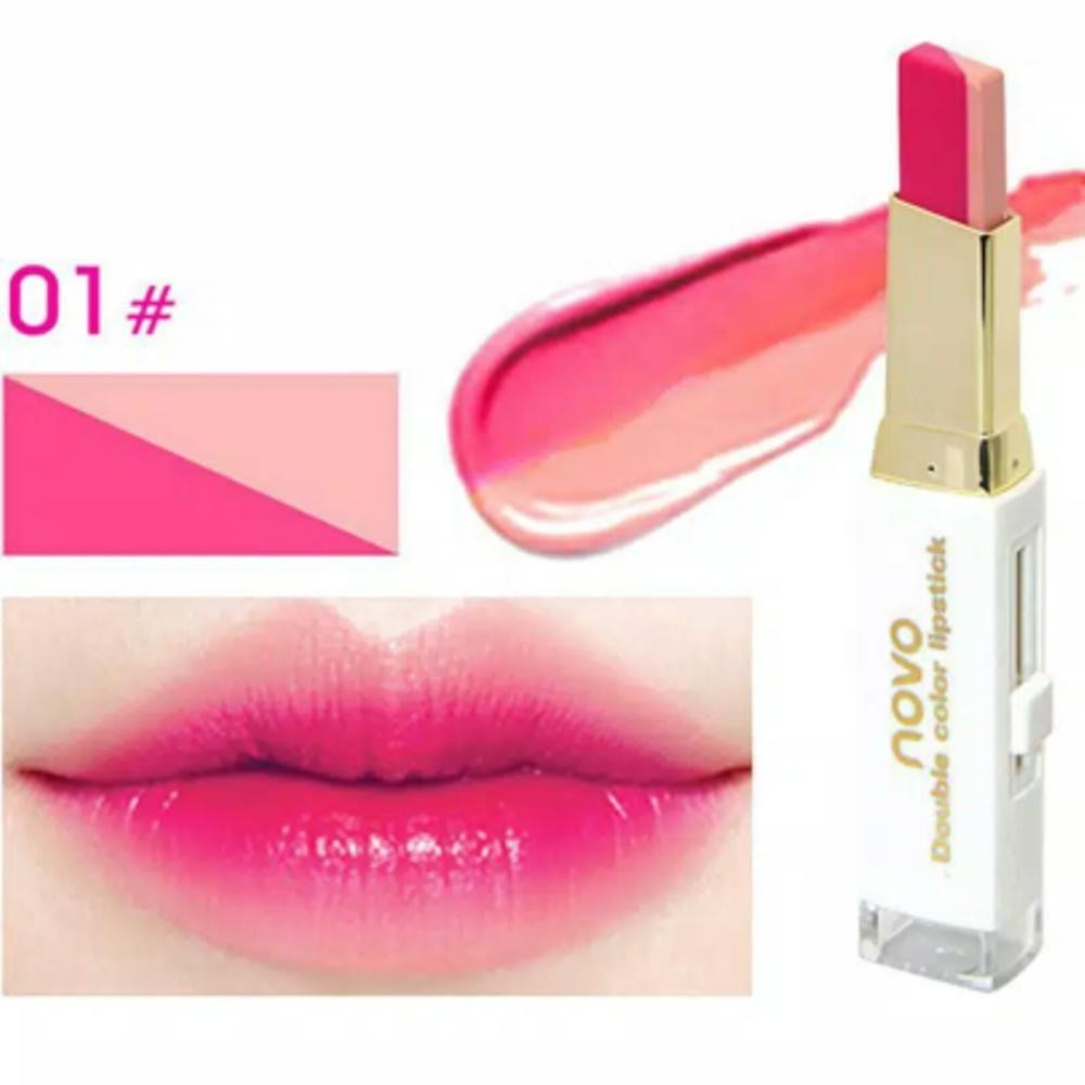 Novo Two Tone Lipstick Lip Bar - Lipstik Ombree 2 Warna