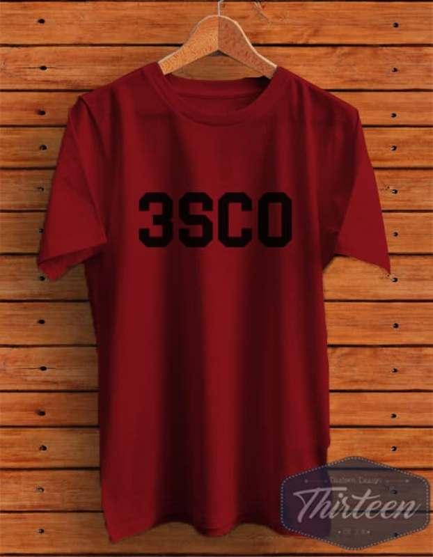 Kaos Baju Rep 3SCO 3Second 3 Second Kualitas Distro - Maroon