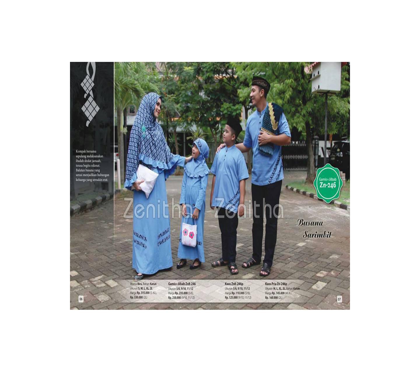 Gamis Koko Dewasa - ZN 246 Biru - Zenitha - Baju Muslim Pasangan