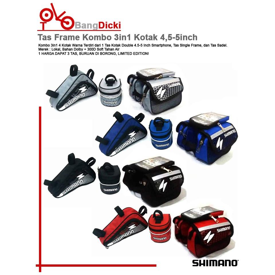 Tas Frame Sepeda Kombo 3in1 Kotak Double Murah, Jajanan Awet!!!