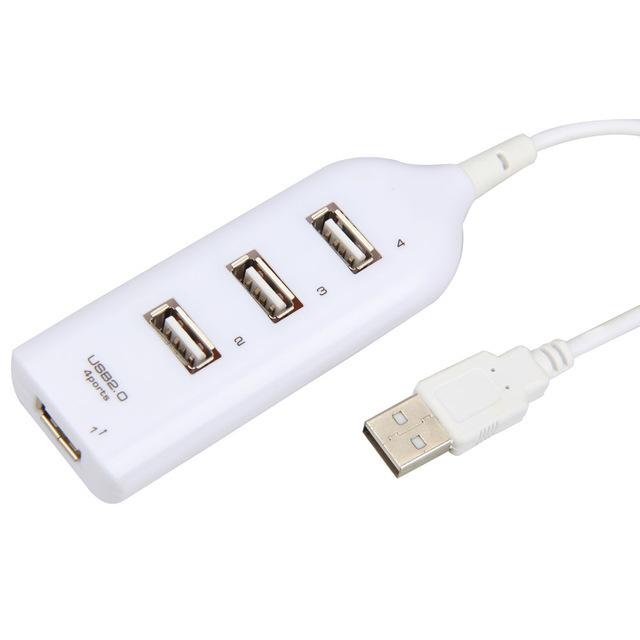 Wanky USB HUB 4 Port Serial Bus 2.0 For Keyboard/Mouse/Flashdisk/All Device - Putih