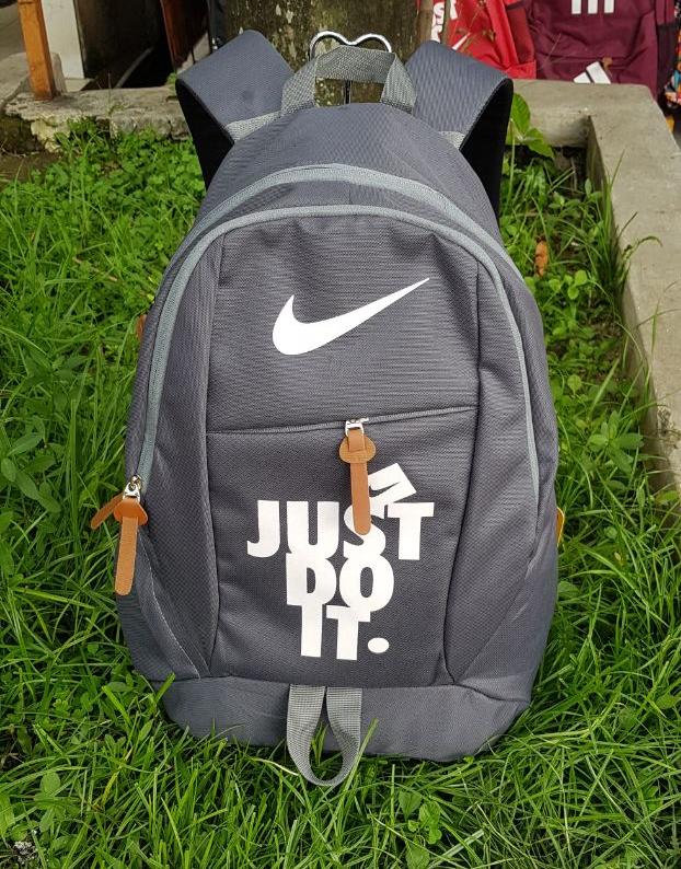 tas ransel nike just do it hitam/merah terbaru free rain cover grosir