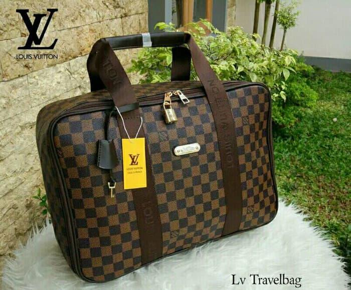 Tas Travel LV Lois Vuitton Model Koper Jinjing Besar Big Motif Damier
